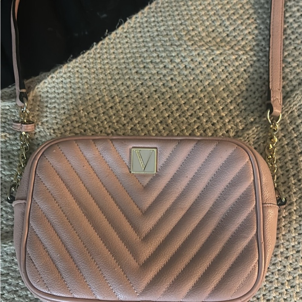 Victoria's Secret Blush Chevron Crossbody Bag